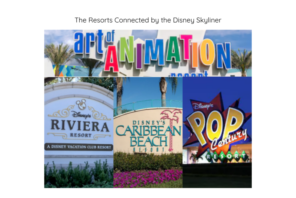 which disney resorts on skyliner